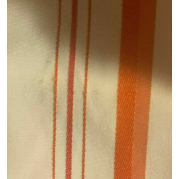 Hannah Button Up Shirt Blouse Womens Medium 3/4 Sleeves Striped Stretch Orange - Picture 6 of 8